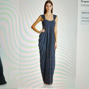 JS BOUTIQUE DEEP PURPLE RUCHED GOWN
